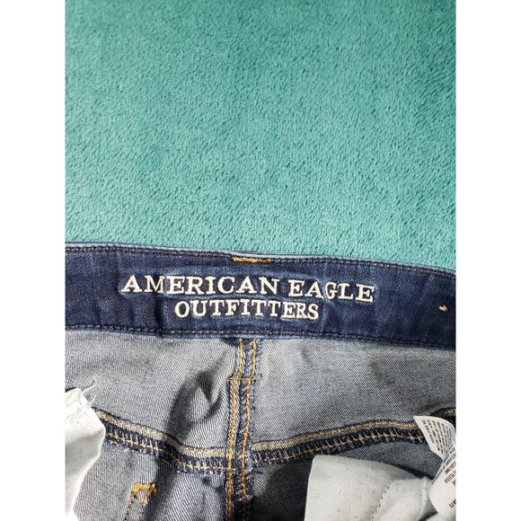 American Eagle Jeans Size 2 Womens Blue Denim Stretch Pants High Rise Jegging - Picture 3 of 13